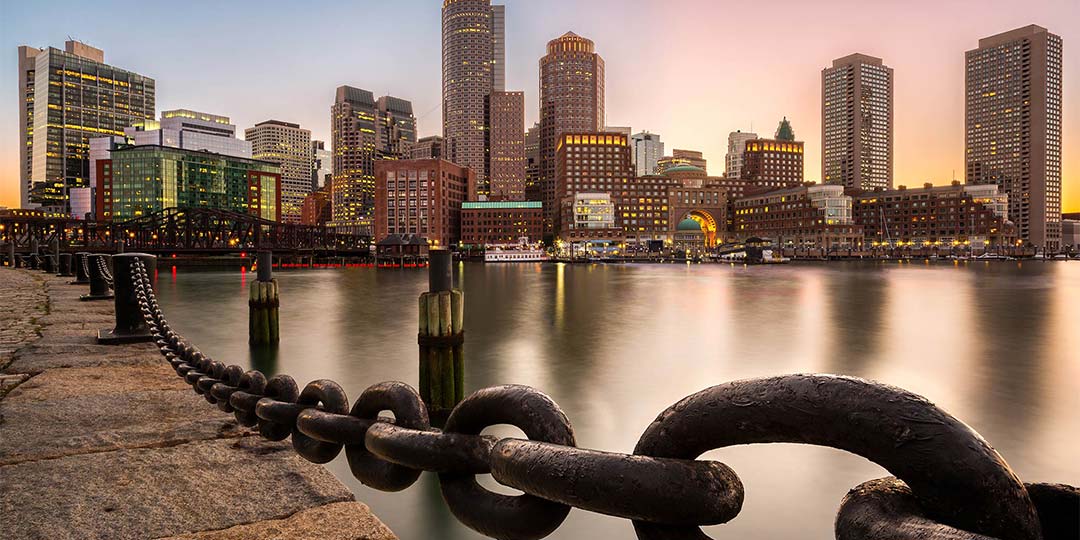 Image of Boston water view with buildings in background