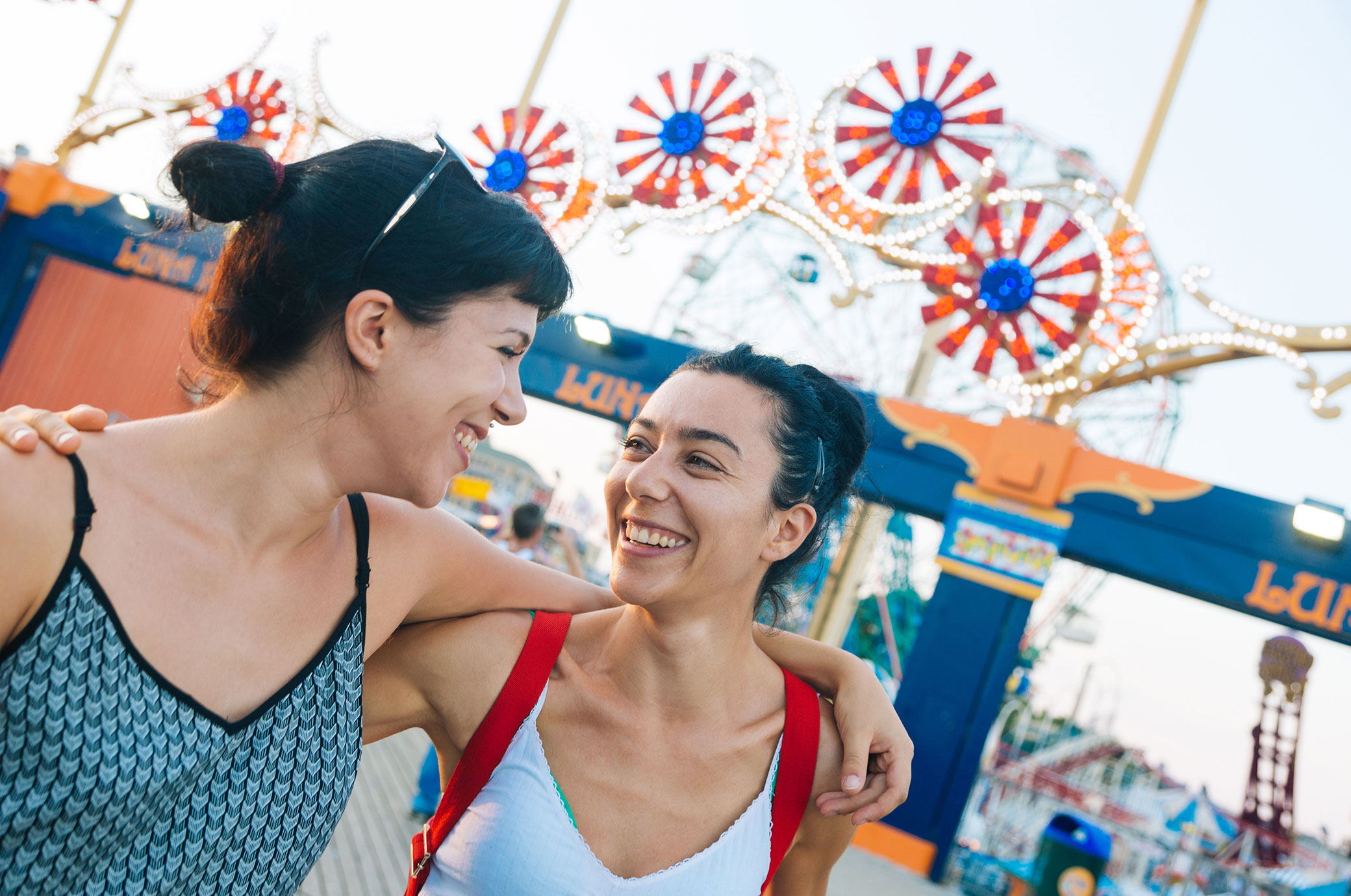 girls at a carnival