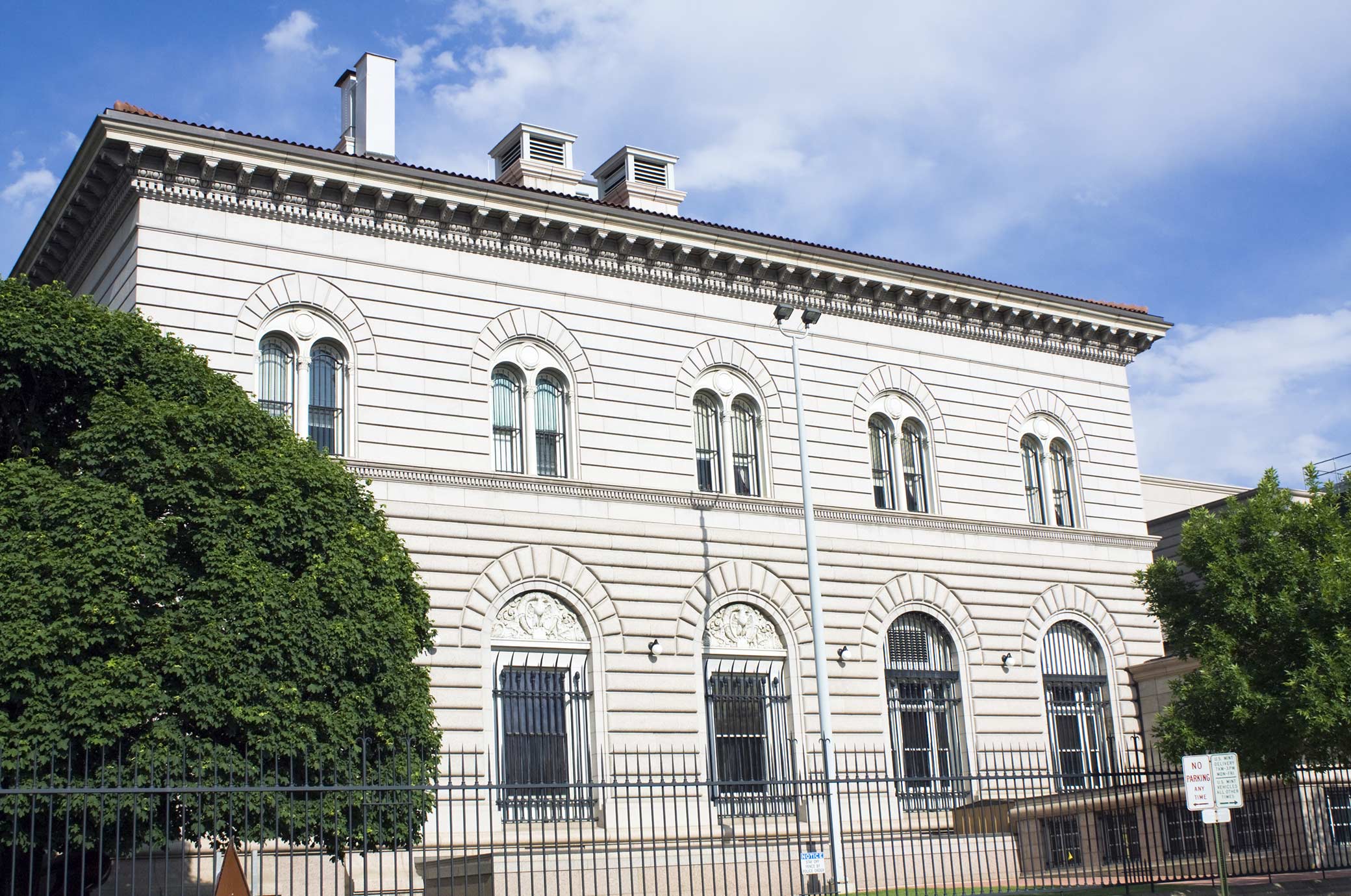 facade of white building