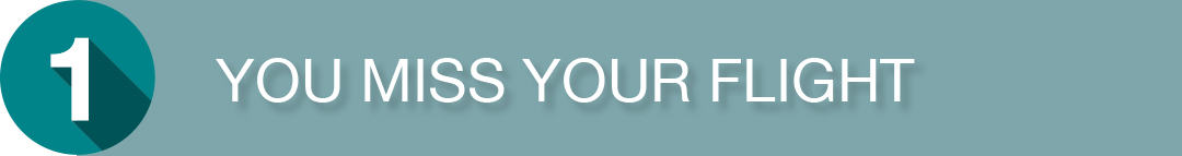 Graphic Subhead - Travel Problems - You miss your flight