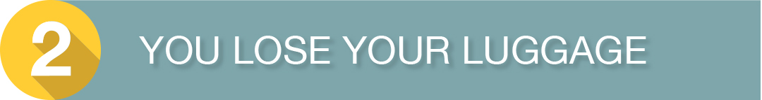 Graphic Subhead - Travel Problems - You lose your luggage