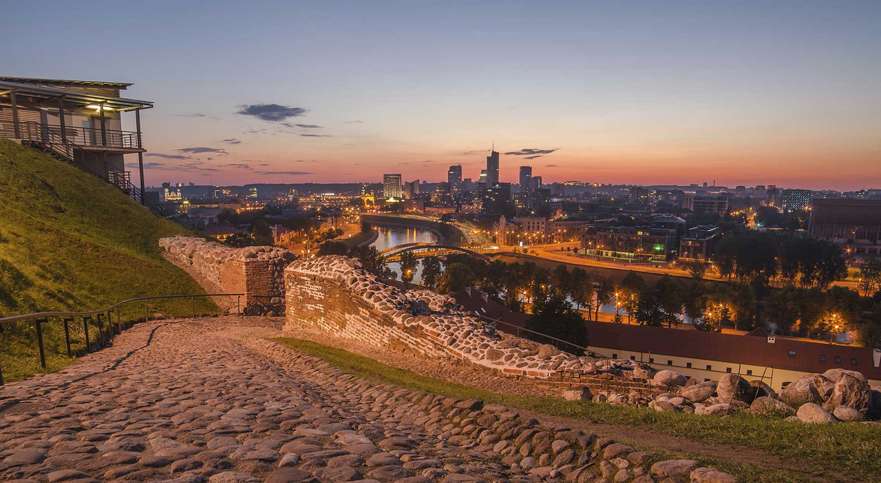 Aerial panorama of Vilnius, capital city of Lithuania