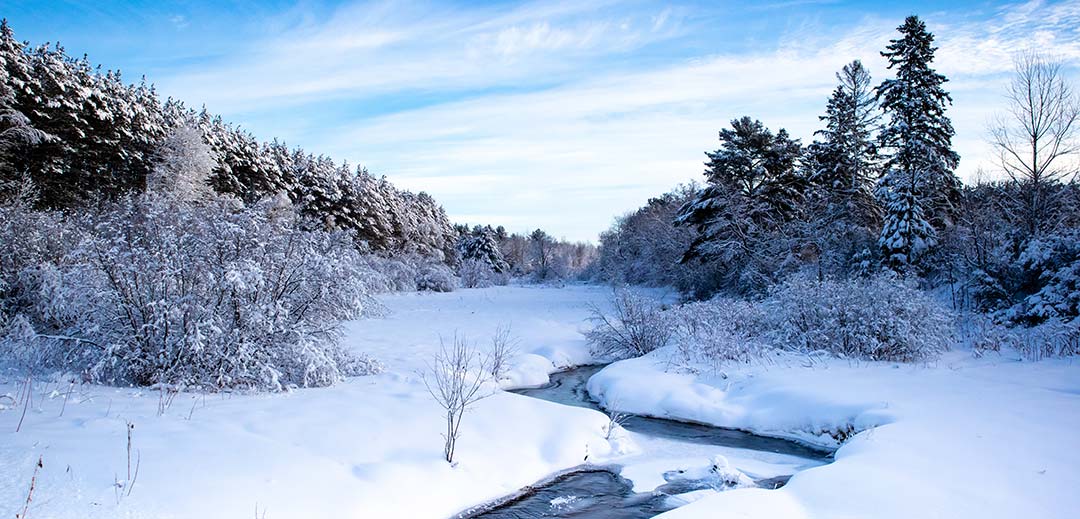 Snow covered winter at Wisconsin