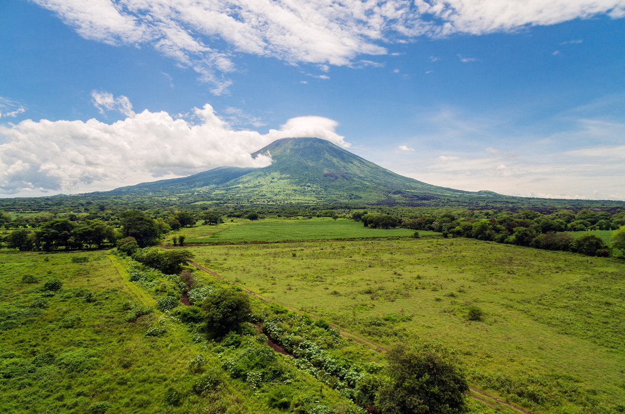 Chaparrastique volcano near San Miguel, El Salvador