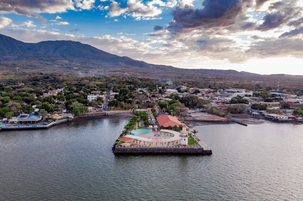 Aerial view of the family park in La Union, El Salvador