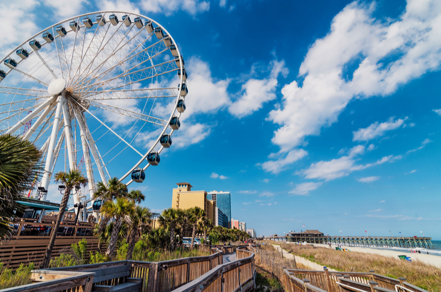 Image of the SkyWheel at the Myrtle Beach Boardwalk