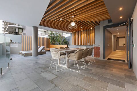 Relax on the hotel patio | Ascend Hotel Collection, Mooloolaba QL Hotels