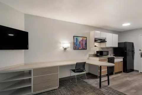 Guest room with microwave and refrigerator | MainStay, Centennial CO Hotels
