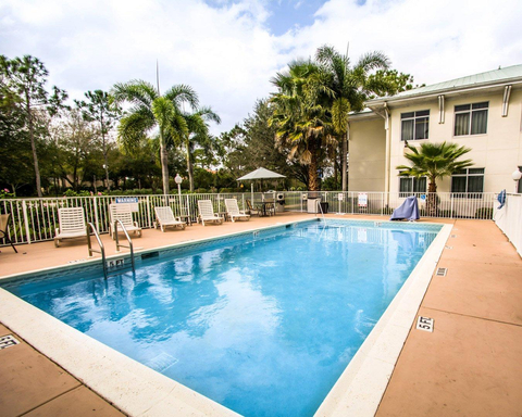 Outdoor pool with sundeck