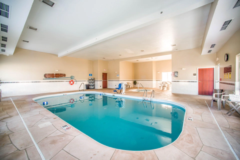 Indoor pool with hot tub