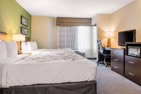 Spacious room with queen beds | Sleep Inn, Columbus IN Hotels