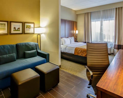 Guest room with sitting area | Comfort Suites, Georgetown KY Hotels