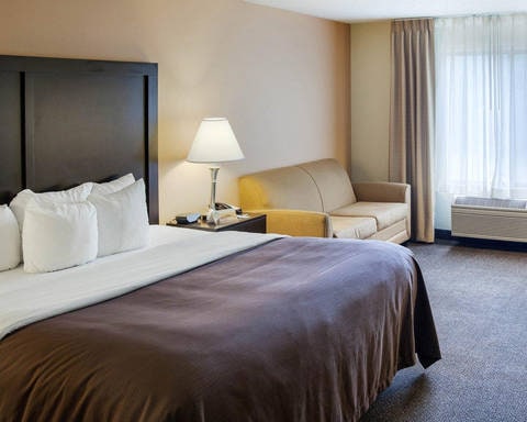 Guest room with sofa sleeper | Quality Inn and Suites hotel in Niles, MI