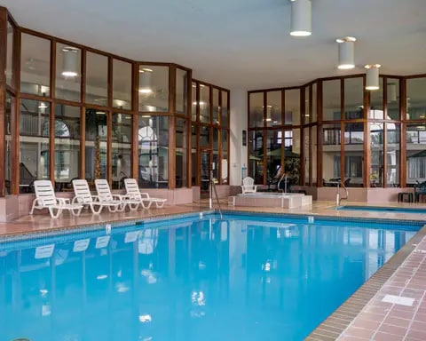 Indoor pool with hot tub