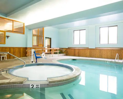 Indoor pool with hot tub | Rodeway Inn, Lake-placid NY Hotels