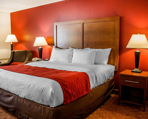 Guest room with king bed