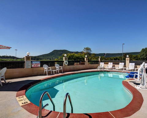 Outdoor pool with sundeck
