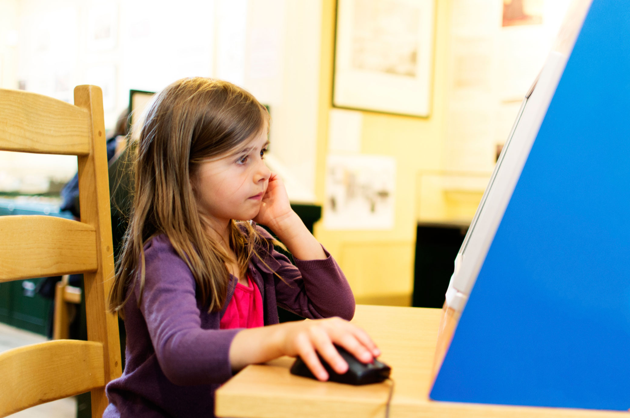 girl on a computer