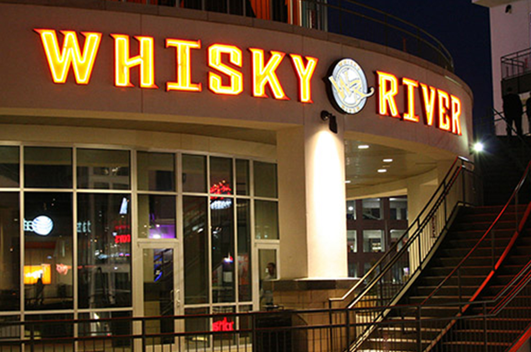 View outside Whisky River restaurant at the Epicentre retail complex