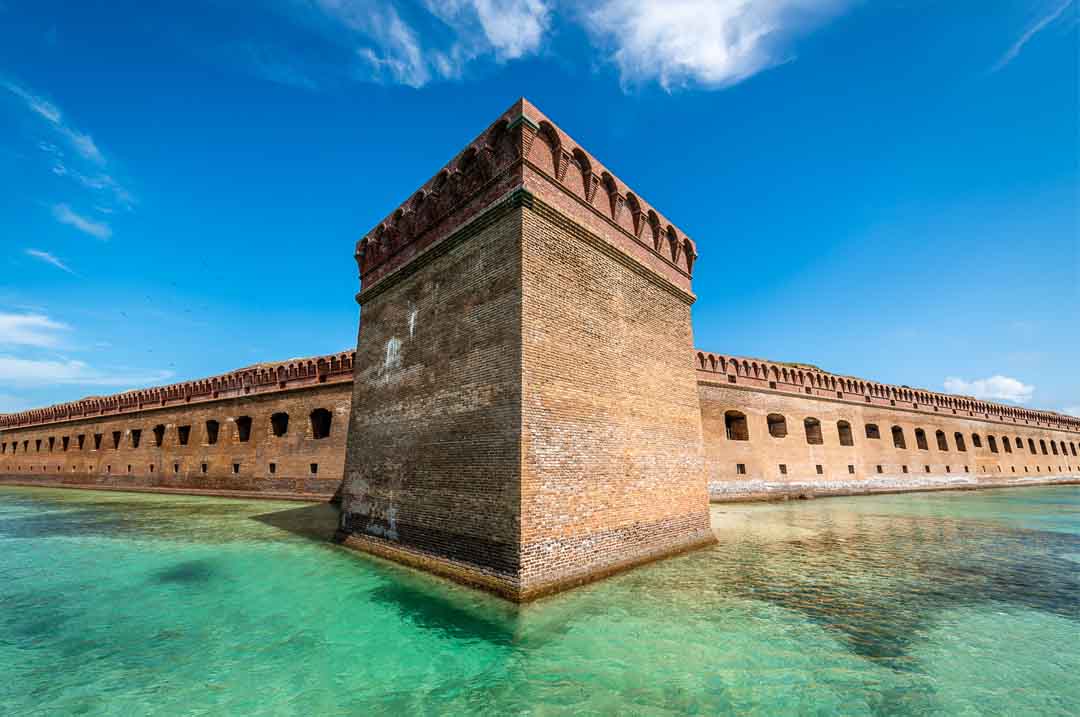 Image of Fort Jefferson at Dry Tortugas National Park, a South Florida park.