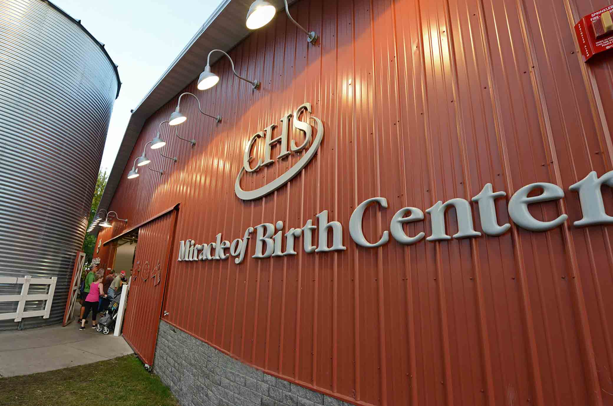Image of Minnesota State Fair hall Miracle of Birth Center building sign.